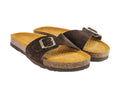 Sandales Single Strap Marron Suède