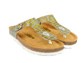 Sandales Toe Ring Jaune Croco