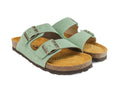 Sandales Double Strap Vert Menthe Suède