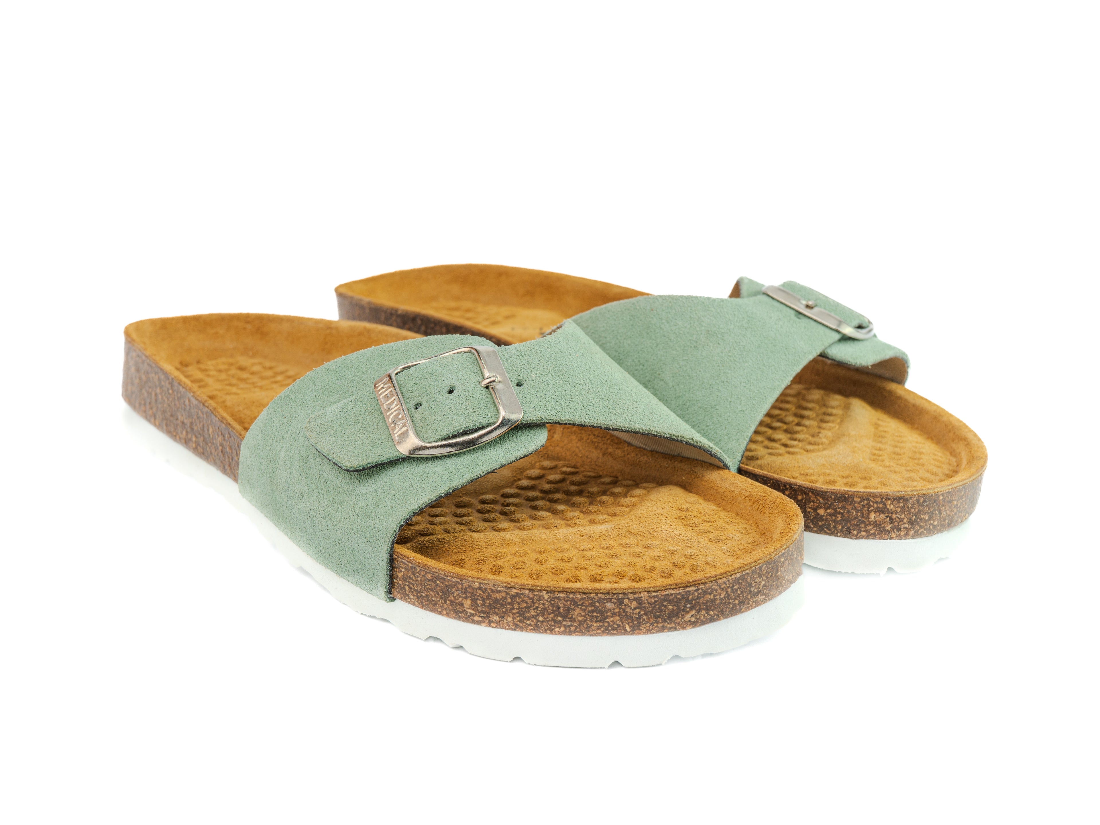 Sandales Single Strap Vert Sauge