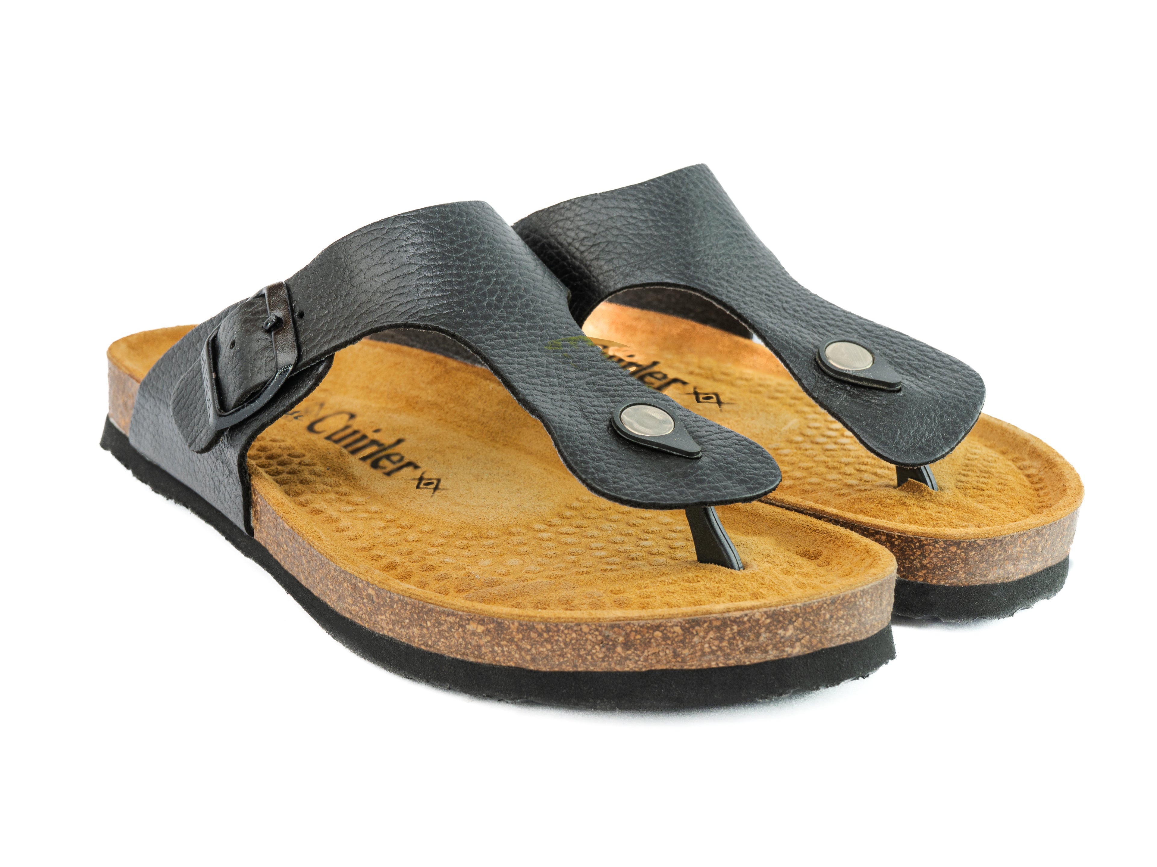 Sandales Toe Ring Noir