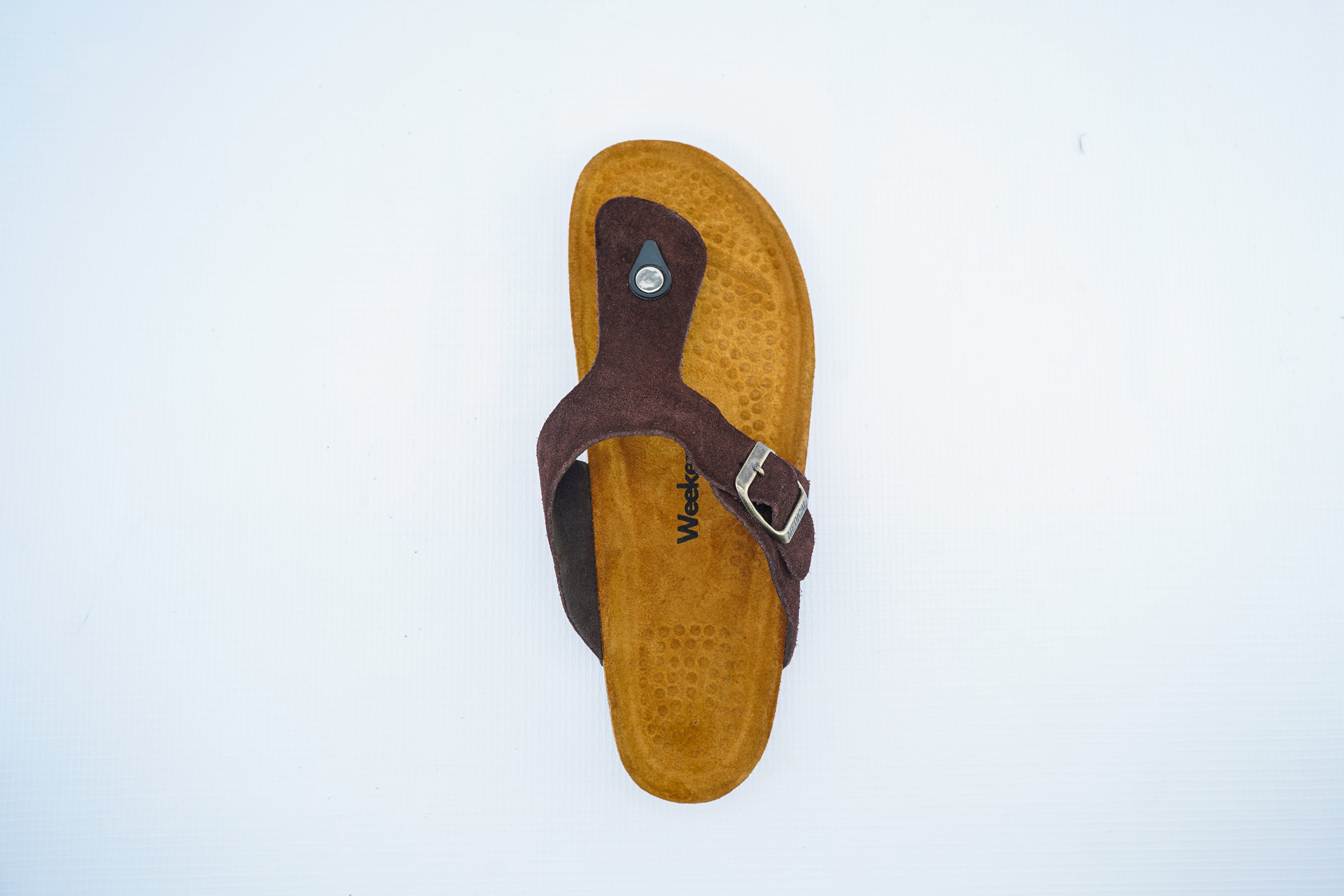Men’s Brown Suede Orthopedic Toe Post Sandals | Medical Comfort Flip-Flop Style