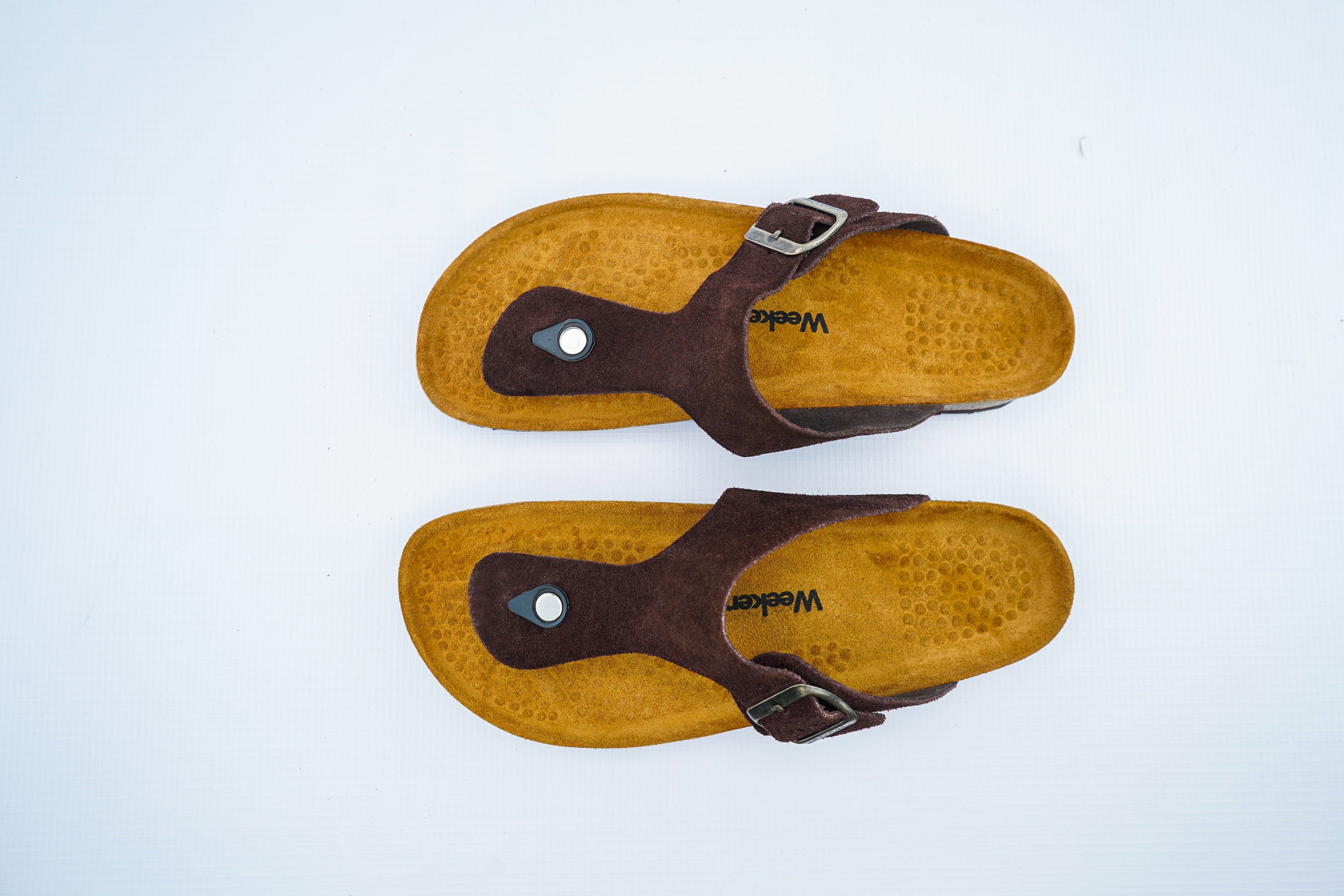 Men’s Brown Suede Orthopedic Toe Post Sandals | Medical Comfort Flip-Flop Style