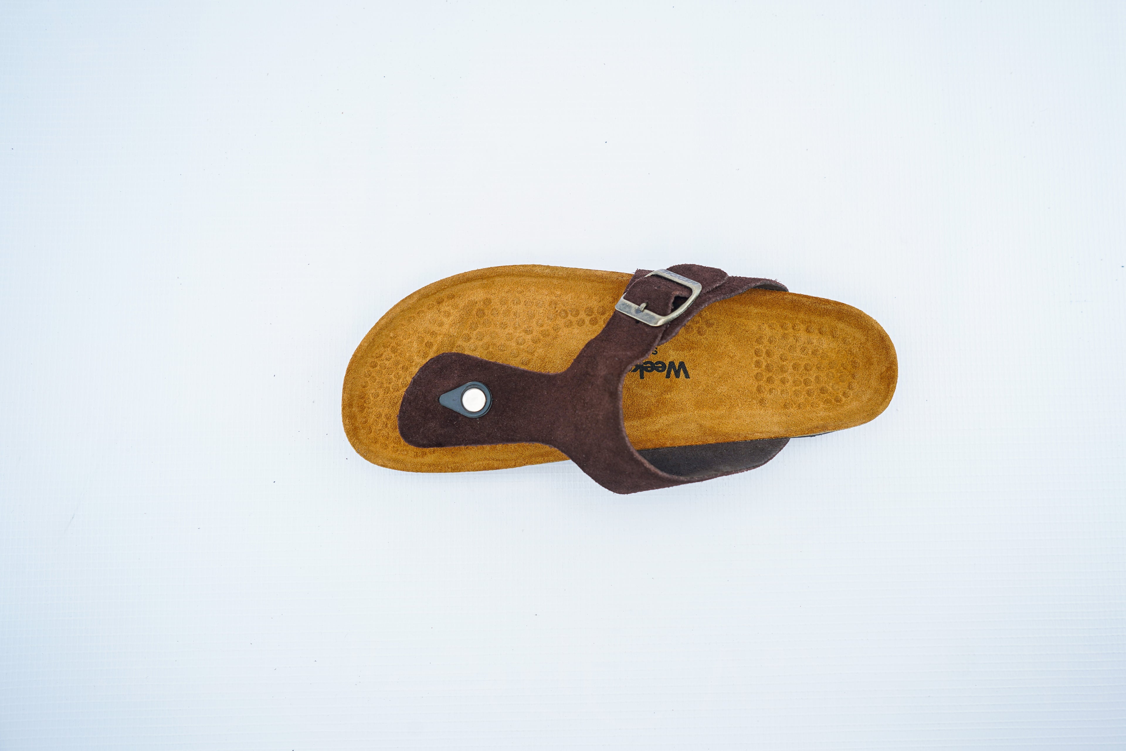 Men’s Brown Suede Orthopedic Toe Post Sandals | Medical Comfort Flip-Flop Style
