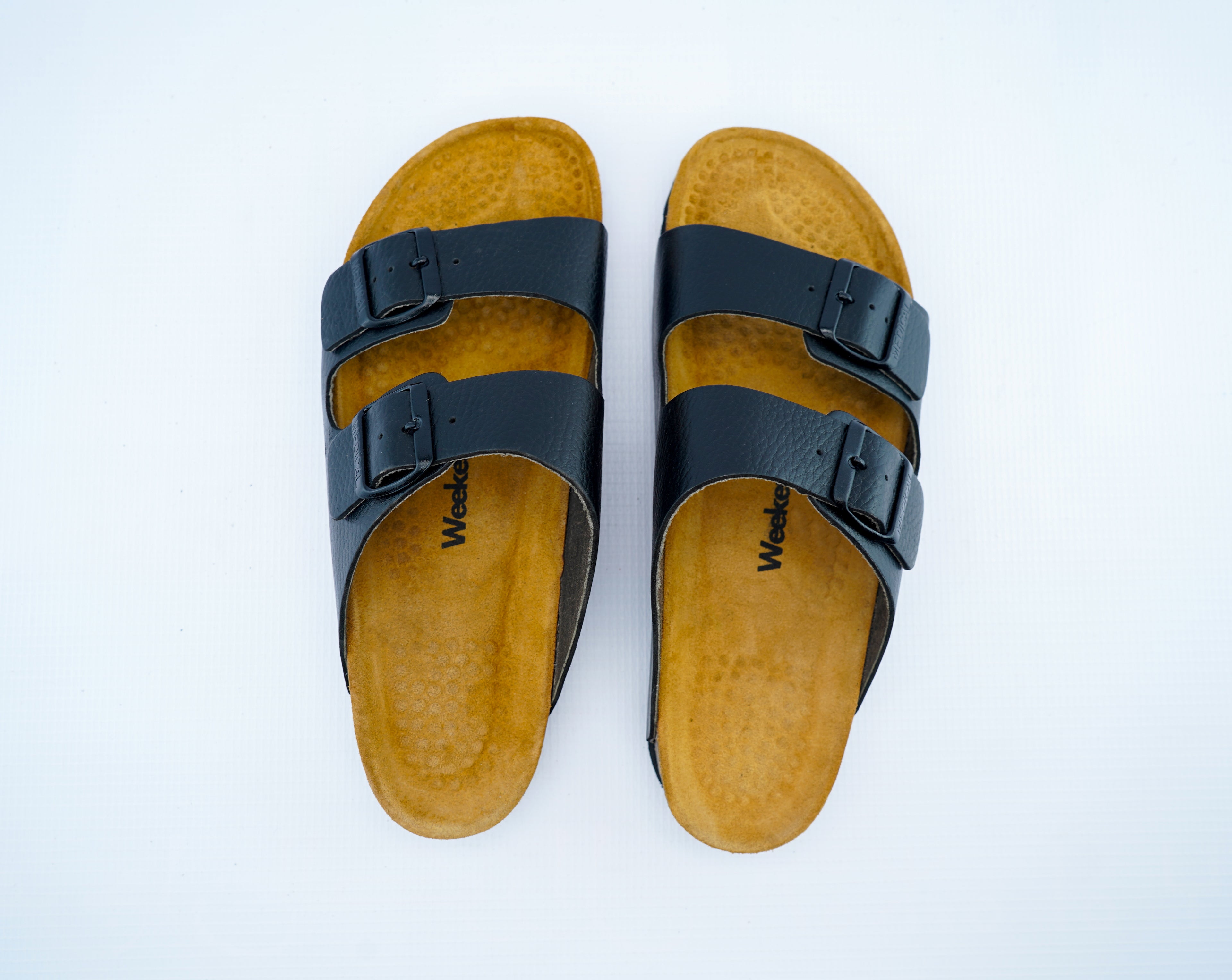 Men's Black Orthopedic Double-Strap Sandals | Medical Comfort