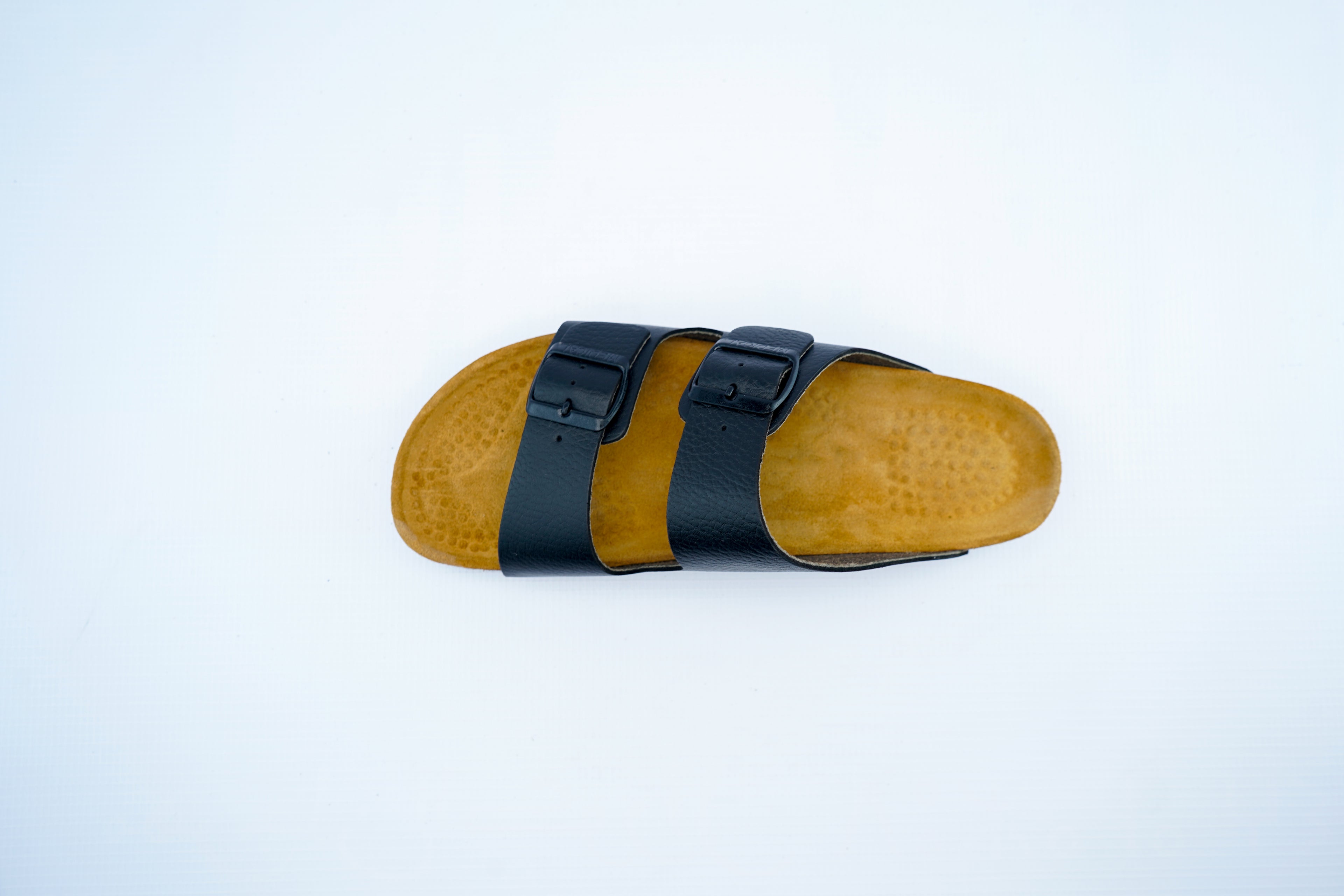 Men's Black Orthopedic Double-Strap Sandals | Medical Comfort