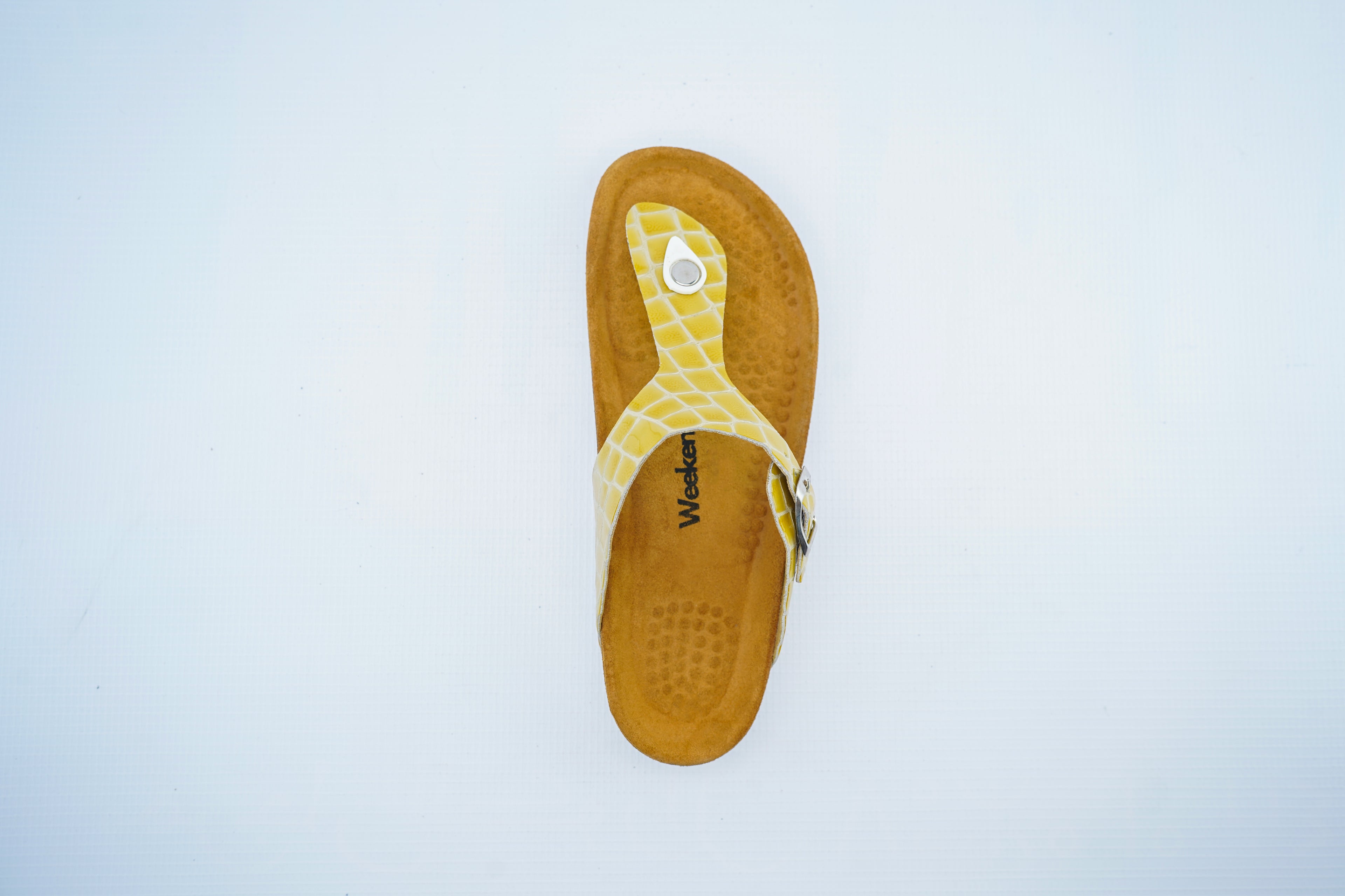 Yellow Croco Toe-Post Orthopedic Sandals for Women