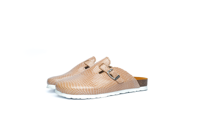 Sabot en cuir suédé saumon – Confort orthopédique & élégance naturelle | CuirSanté by Cuirler