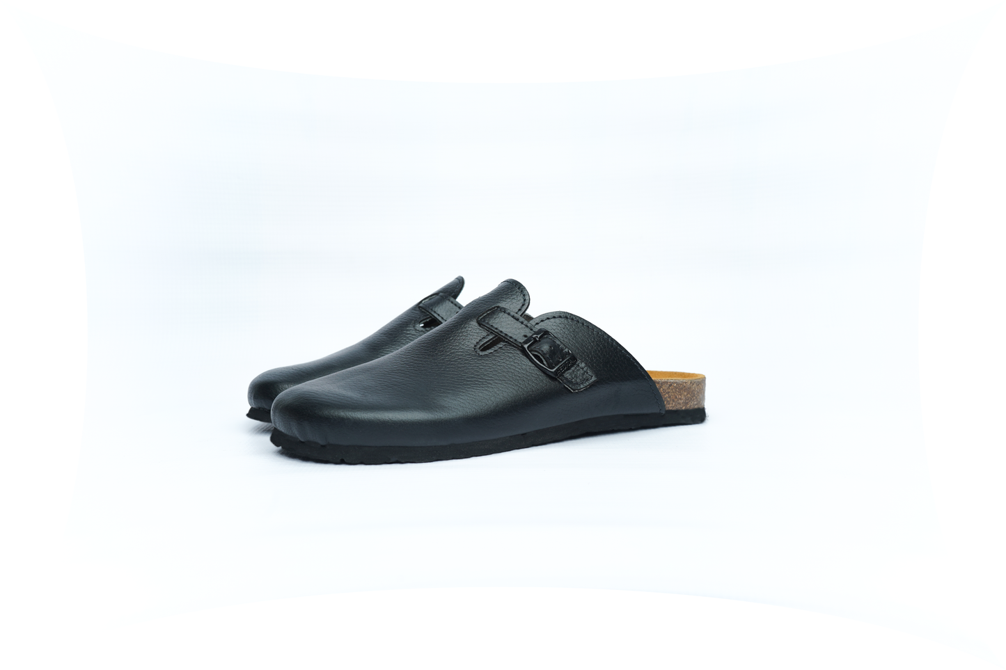 Sabot en cuir suédé noir – Confort orthopédique & élégance naturelle | CuirSanté by Cuirler